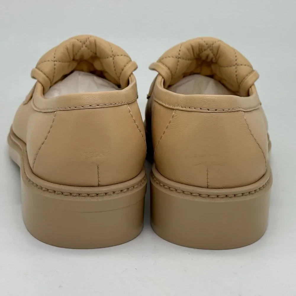 CHANEL 24C Leather Quilted Tab Turn Lock Turnlock CC Loafer Moccasin Flat Shoes - Picture 5 of 11